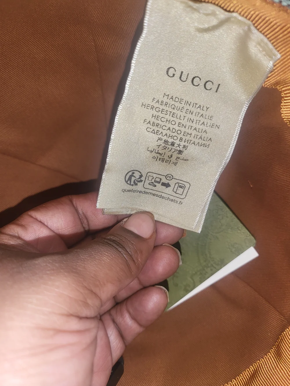 NWT Gucci GG Monogram Canvas Baseball Cap Hat Brown
